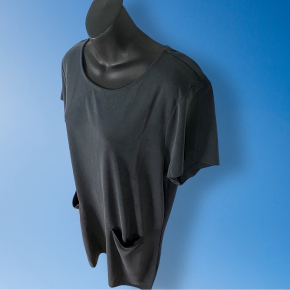 Tahari T-shirt Dress with Pockets Charcoal Grey Size X-Large - Picture 6 of 14